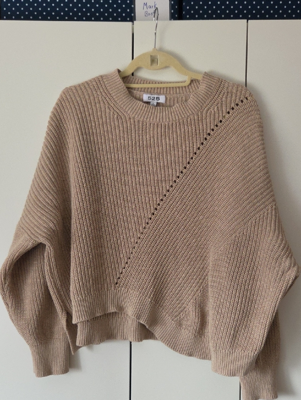 525 America Dusty Beige Ribbed Crewneck Sweater